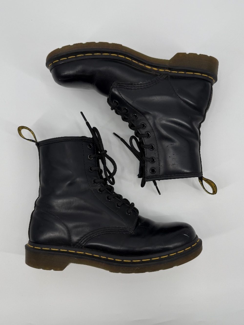 Dr. Martens 1460 Leather Lace Up Combat Boots Black Goth Punk 90s Y2K Women 9